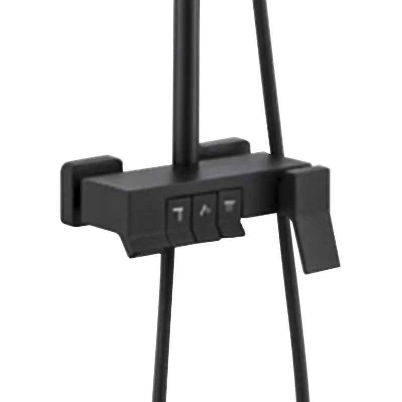 RAVONI SHOWER COLUMN SRT0324-LF805A4-BK MATTE BLACK BRASS BATH & SHOWER SET
